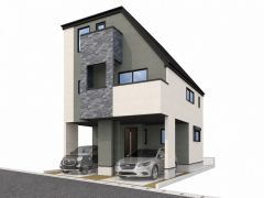 3階建＾＾南向き。4LDK。ビルドインガレージ2台分＾＾