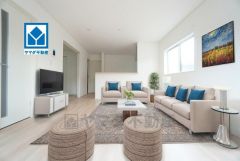 家族が集まる開放的なリビング。思い思いの時間を過ごしたり食事をしたり、素敵な団らんの場になりますね＾＾ 家具はCGによるイメージ画像です。