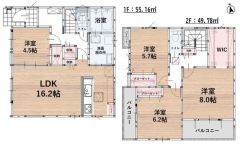 玄関ホールから1階洋室・LDKそれぞれへ繋がる回遊動線。南向きLDK＾＾2面バルコニーで日当たり・風通し良好。