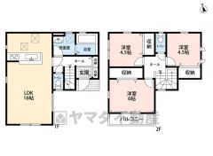 オールフローリング3LDK。全居室収納付き。南西面バルコニーで陽当たり良好＾＾