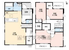 3LDK(4LDKも可)＾＾リビング上部は折上天井＆吹抜けで明るく開放的な空間＾＾ファミリークローク＆スタディカウンター完備。2ドア1ルームあり。お子様の成長に合わせて部屋を仕切れる仕様です。