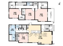 ファミリークローク、パントリー、WICなど収納豊富な間取り＾＾