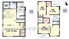 3LDK(4LDKも可)＾＾リビング上部は折上天井＆吹抜けで明るく開放的な空間＾＾ファミリークローク＆スタディカウンター完備。2ドア1ルームあり。お子様の成長に合わせて部屋を仕切れる仕様です。