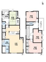 角地＾＾4LDK＾＾LDK16帖＾＾和室あり。全居室収納あり、 リビング収納、パントリー完備で収納充実。 南面バルコニーで日当たり良好＾＾ 