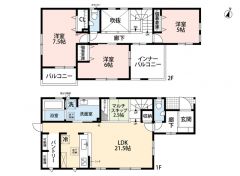 全室2面採光・全室収納付き。当たり・風通し良好です。