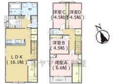 オールフローリング4LDK＾＾LDK16.1帖＾＾ リビング収納、パントリー、ウォークインクローゼット、ファミリークローク完備で収納充実。 南面バルコニーで日当たり良好＾＾ 