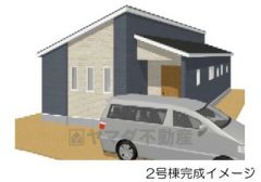 完成予想図。深みのあるネイビーに、石目調のアクセントが映える都会派の佇まい。 