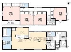 4LDK。リビング収納＆パントリー＆全居室収納など収納充実の間取り＾＾