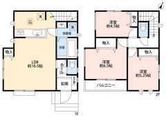 3LDK。南東向きで陽当たり良好＾＾パントリー付き＾＾家族間のコミュニケーションが取りやすいリビング階段を採用。