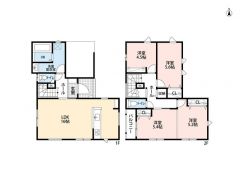 リビングは16帖の開放感あふれる空間です。2階は洋室が4部屋あるので、お子様が大きくなっても安心ですね＾＾