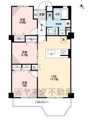 最上階＾＾3LDK。各居室収納スペースあり＾＾