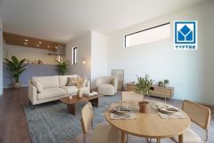 家族が集まる開放的なリビング。思い思いの時間を過ごしたり食事をしたり、素敵な団らんの場になりますね。 家具はCGによるイメージ。