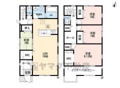 4LDK。リビングにファミリークローク、主寝室にウォークインクローゼットなど収納充実の間取り＾＾