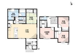 LDKと和室で20.5帖の広々空間＾＾食洗機やエアコン2台、照明付きで設備充実＾＾