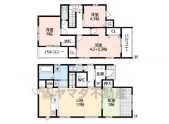 4LDK。ファミリークローク、シューズクローク、パントリー、リビング収納など周辺環境充実の間取り＾＾