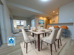 21.3帖。家族が集まる開放的なリビング。思い思いの時間を過ごしたり食事をしたり、素敵な団らんの場になりますね。家具はCGによるイメージ画像