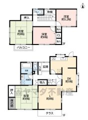 和室含む4LDK。全居室収納付き＾＾南面テラス、南面バルコニーで陽当たり良好＾＾