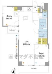 2LDK、WIC完備＾＾角部屋＾＾ LDK16.6帖＾＾各居室収納スペースあり。 2面バルコニー付き＾＾ お問い合わせお待ちしております＾＾