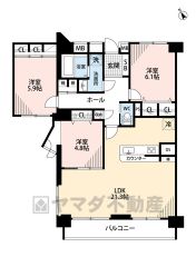 3LDK。LDKは広々21.3帖＾＾2面採光で明るいLDKです＾＾全居室収納付き＾＾