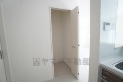 キッチン横に広々としたパントリー付き＾＾洗面室にも近く、食料品だけでなく日用品などの収納にも＾＾