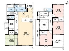 南向き。4LDK＾＾P3台分＾＾ 吹抜で開放感のある空間。全居室収納有＾＾南面バルコニーで陽当たり良好＾＾