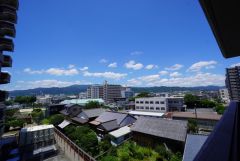 バルコニーからの眺望です。周りに高い建物がないので眺望良好です。日当たりも良好。お洗濯物が良く乾きます。