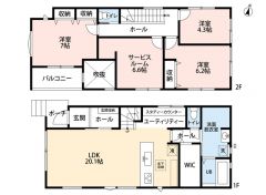 南向き＾＾3LDK＾＾LDK広々20.1帖＾＾お掃除しやすいオールフローリング＾＾