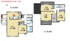 南向き＾＾オールフローリング4ＬＤＫ＾＾ ＬＤＫ3面採光＆2階全居室2面採光＆2面バルコニーで陽当たり良好＾＾ パントリー＆WIC完備。全居室収納有で収納充実＾＾