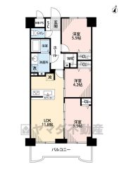 お掃除らくらくのオールフローリング3LDK＾＾ 廊下部分にファミリークローゼット付き＾＾他全居室にも収納あり＾＾