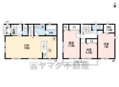 全居室南向きの明るいお家＾＾7帖の洋室には1.5帖のウォークインクローゼット付き＾＾