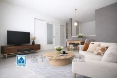 家族が集まる開放的なリビング。思い思いの時間を過ごしたり食事をしたり、素敵な団らんの場になりますね。 家具はCGによるイメージ画像