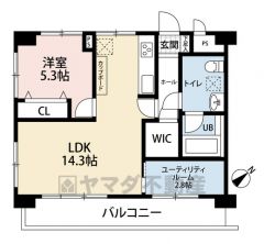 角部屋につき陽当たり良好。オールフローリング。ウォークインクローゼット付＾＾