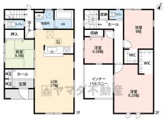 4LDK。2階2洋室にウォークインクローゼットなど収納充実の間取り＾＾