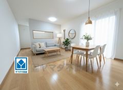 16帖。家族が集まる開放的なリビング。思い思いの時間を過ごしたり食事をしたり、素敵な団らんの場になりますね。家具はCGによるイメージ画像