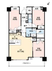 お掃除のしやすいオールフローリング。全居室収納あり。2部屋につながるバルコニーで日当たり、通風良好です＾＾