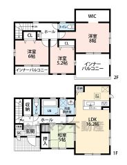 約5帖の和室含む4LDK。シューズクローク＆パントリー＆ウォークインクローゼットなど収納充実の間取り＾＾ 主寝室は広々8帖。南面に広々インナーバルコニー付き＾＾ 