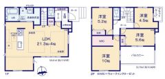 開放感のある角地＾＾4LDK＾＾LDK25.3帖、床暖房付き＾＾ 2階主寝室は10帖の広々空間、大容量のWIC付き＾＾
