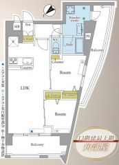 2LDK＾＾全居室収納有＾＾2面バルコニーで陽当たり良好＾＾