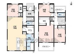 4LDK。1階にファミリークローク完備＾＾南面バルコニー