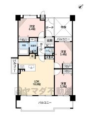 オールフローリング3LDK。全居室収納付きで充実した間取り＾＾南東向きバルコニーで陽当たり、風通し良好＾＾