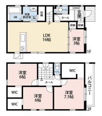 ゆとりある4LDK＾＾2階全居室ウォークインクローゼット付き＾＾