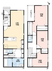3LDK。南東向き。パントリー＆大容量ホール収納(2ヶ所あり)など収納充実。食器洗浄乾燥機付きシステムキッチン標準装備。キッチン上部は折上天井などデザイン性の高い住まい＾＾