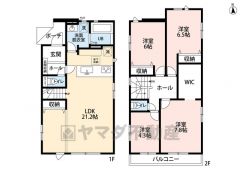 オールフローリング4LDK＾＾LDK広々21.2帖。全居室2面採光＆南面のバルコニーで日当たり＆風通し良好＾＾