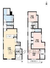 オールフローリング3LDK。16.2帖のLDKにはリビング収納・パントリー付き＾＾2階洋室は2ドア1ルーム。お子様の成長に合わせてお部屋を仕切れる仕様＾＾4LDKも可。