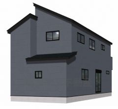 完成予想図、背面。現況と異なる場合は現況優先となります。 