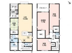 4LDK＾＾和室あり＾＾全居室収納あり。広々ルーフバルコニーで陽当たり良好。