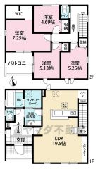 ウォークインクローゼット、ランドリールーム、パントリー付き。お荷物が多い方も安心です＾＾