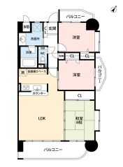 3LDK。南東向き＾＾3方角部屋。陽当たり良好＾＾全居室収納スペース付き。