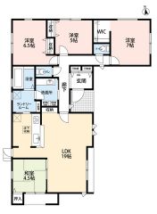 4LDK。洗面室収納＆WIC＆全居室収納有で収納充実の間取り＾＾