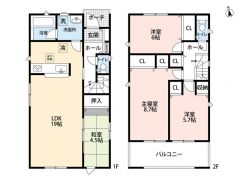 4LDK＾＾LDK19帖＾＾2階主寝室8.7帖＾＾ イオン小郡SC(車6分/1.9ｋｍ)